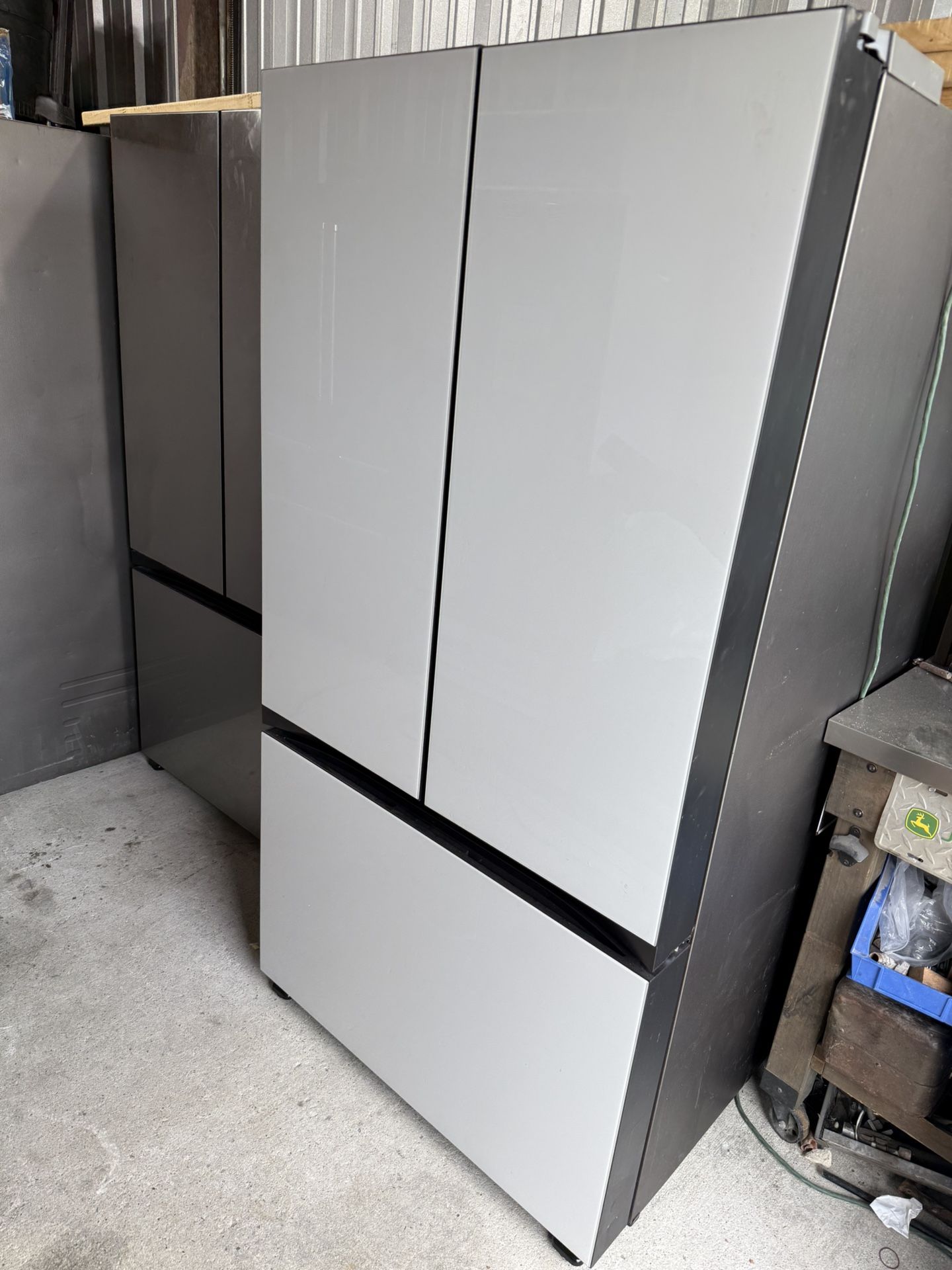 Samsung Bespoke White Glass Refrigerator