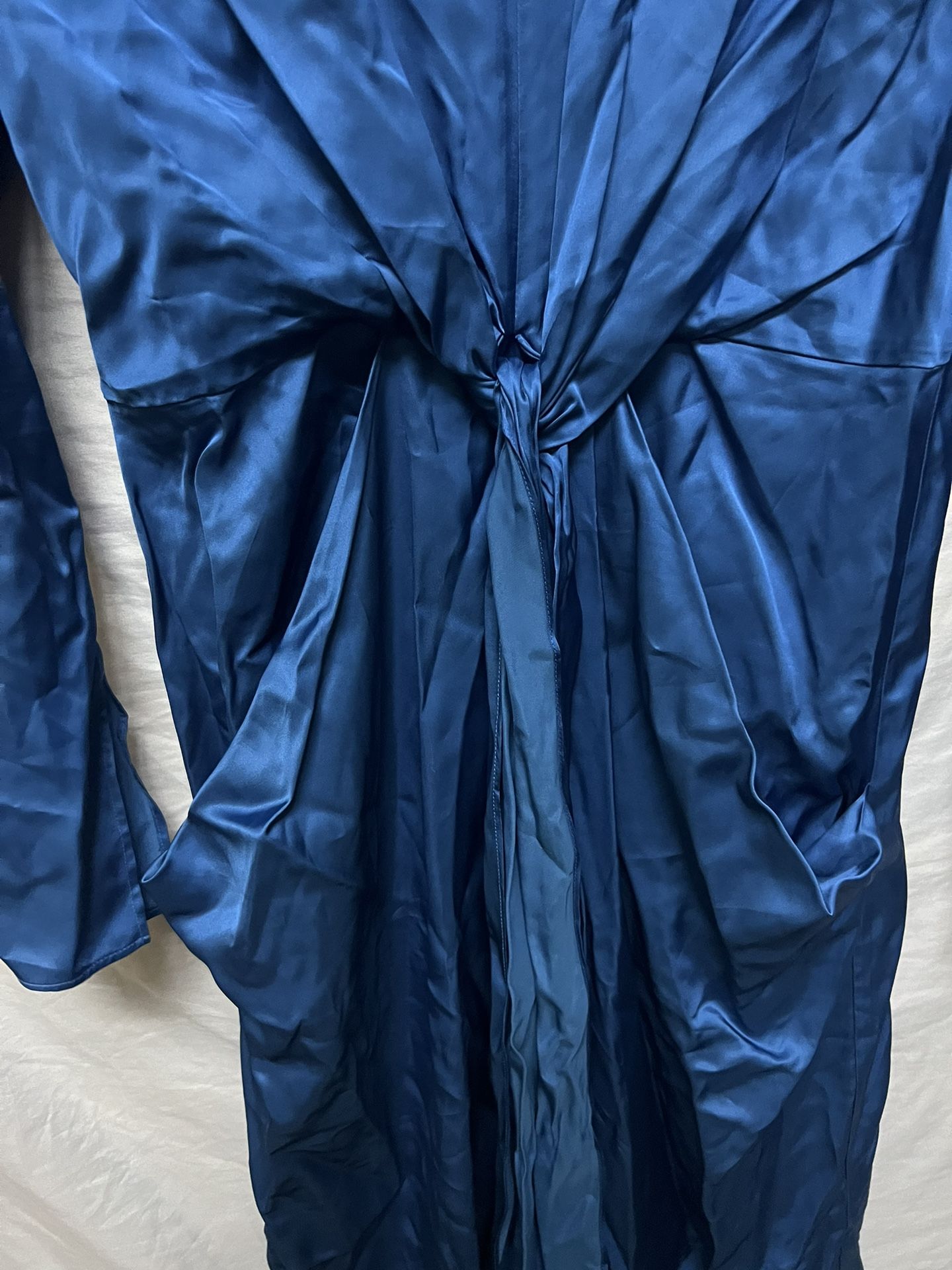 Blue Satin Dress