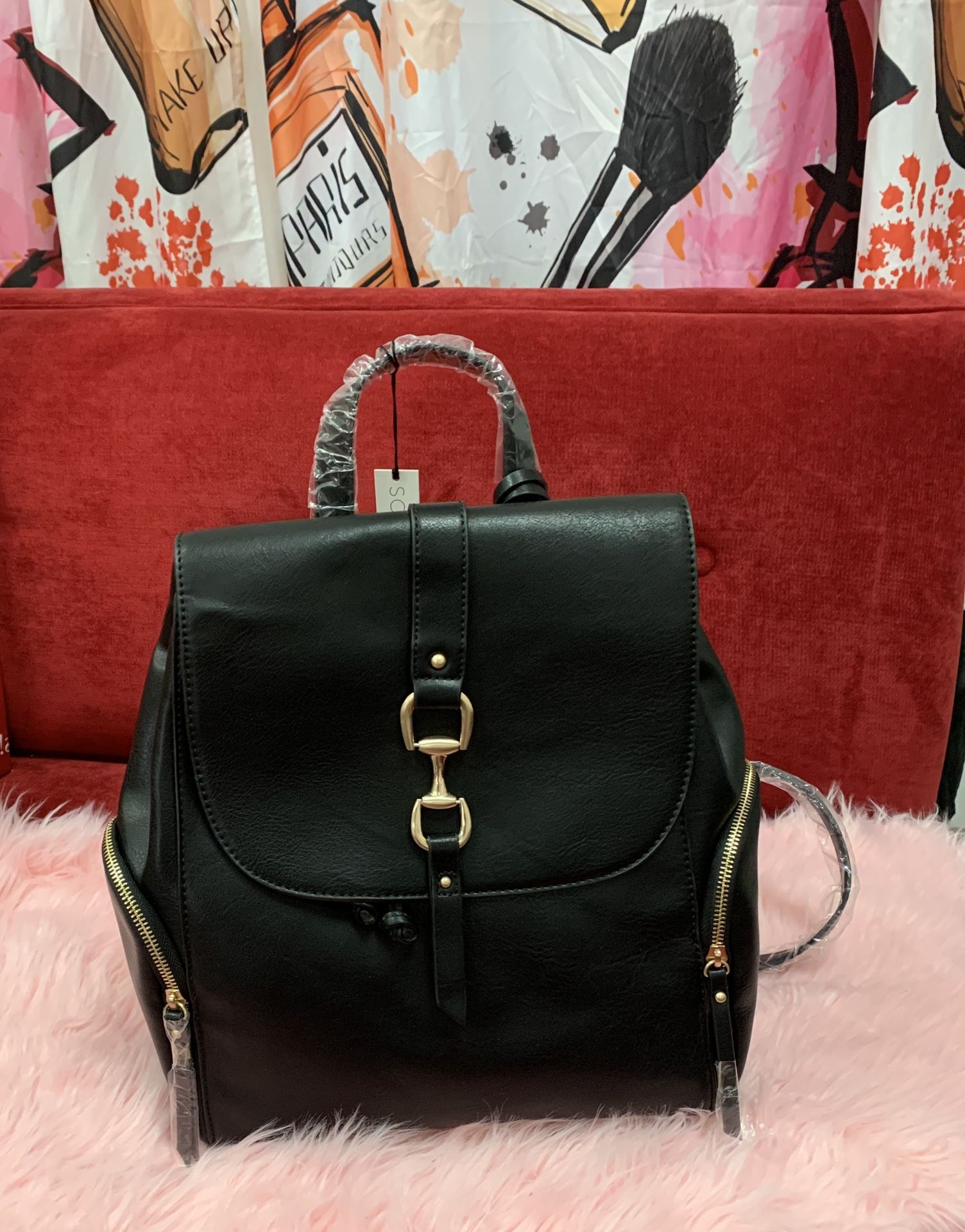 Bolsa color negro súper elegante, marca sole society directa de la Nordstrom