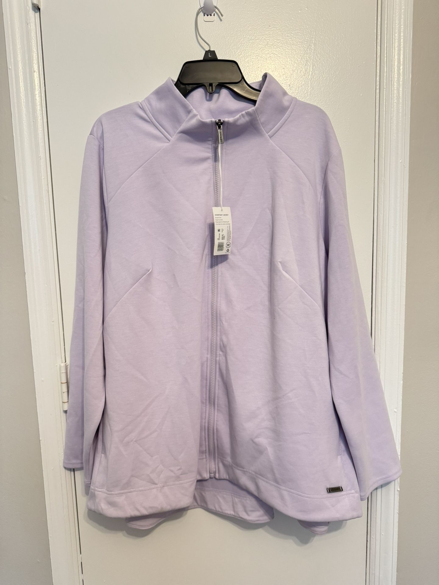 Jockey women’s zip up jacket light purple 2X