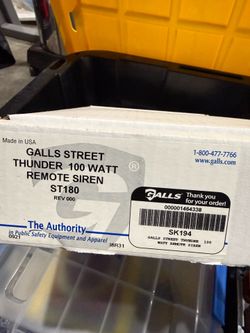 Galls street thunder 100 watt remote siren ST180