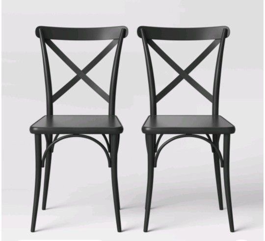 ✨️ $95 P315#2 Set of 2 Malden French Bistro Dining Chair Black - Threshold whsz1