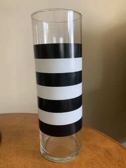 Tall glass vase
