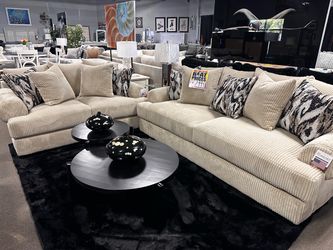 Deep oversized sofa set! $2799 🩷✨ Any fabric & color!