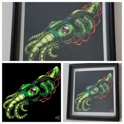 2015 "Cuttlefish" Robotic Aquatic Series - Natalie McKean - 10"x9.5" Framed Shadow Box (6/10 print)