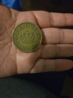 Danish 2 Kroner Danmark Coin
