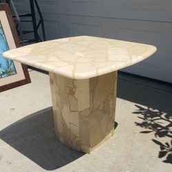 Vintage Marble Side Table 