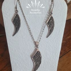 Sterling Silver 925 Necklace And Earrings 