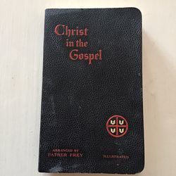 Antique 1949 Catholic Prayer Book: Christ In The Gospel