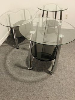 Glass tables set