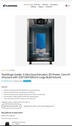 Flashforge Guider 3 Ultra 3d Printer