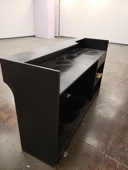 Cash Wrap Register Counter Table black