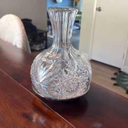 Vintage Mid-Century Reed & Barton Silverplate Coaster with Cut Lead Crystal Ship Decanter – Stunning Barware Set