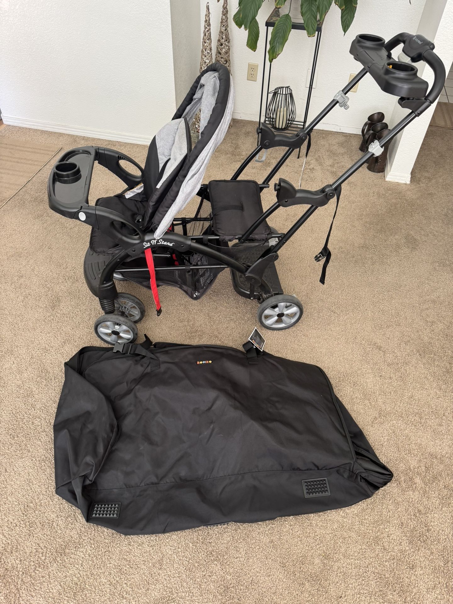 Baby Trend Sit and Stand Stroller with Travel Bag