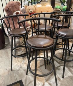 Swivel Bar Stool Set of 6 $150