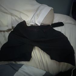 White Football Pants Black Girdle (No Knee Pads)