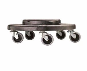 Rubbermaid Commercial Products BRUTE Dolly Black Fits 20- 32- 44- 55 Gal. BRUTE containers For Restaurants/Offices/Warehouses/Commercial Environments