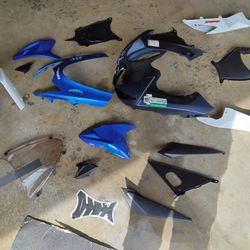 2011 Suzuki 750 Fairings Complete Set With Bubble Windshield 