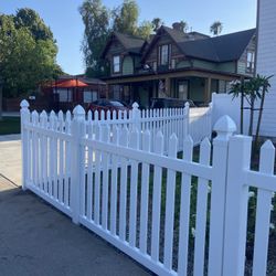 New 4ftx8ft Vinyl Fence White for Front Garden Yard