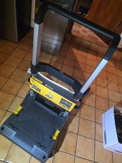 Dewalt TSTAK Compact Folding Connect Stacked Stakeable Portable Jobsite Rolling Dolly On Wheels Mobile Trolley Cart