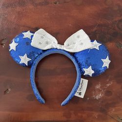 Disney Ears Blue With With Stars 