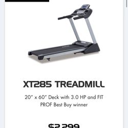Xt285 Spirit Treadmill For Sale
