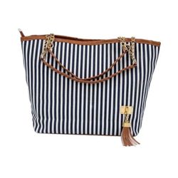 Striped Canvas Womens Shoulder Bag