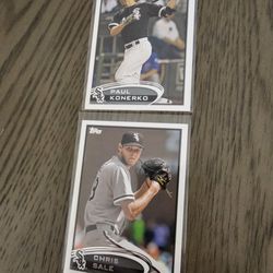 Chicago White Sox '12 Topps Baseball Cards Lot Of 18 Cards No Duplicates 