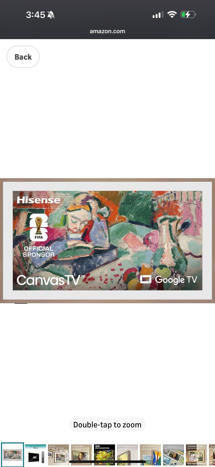 Hisense 65-Inch Class QLED 4K S7N CanvasTV™ Series Dolby Vision HDR Google Smart TV
