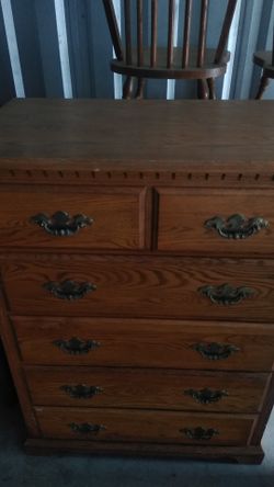 Round solid wood dresser