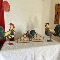 Vtg. Rooster Welcome 