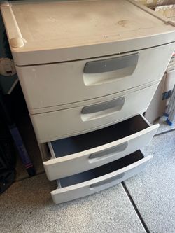 Plastic storage drawers