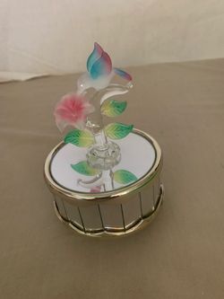 2 mirror Glass Music Boxes