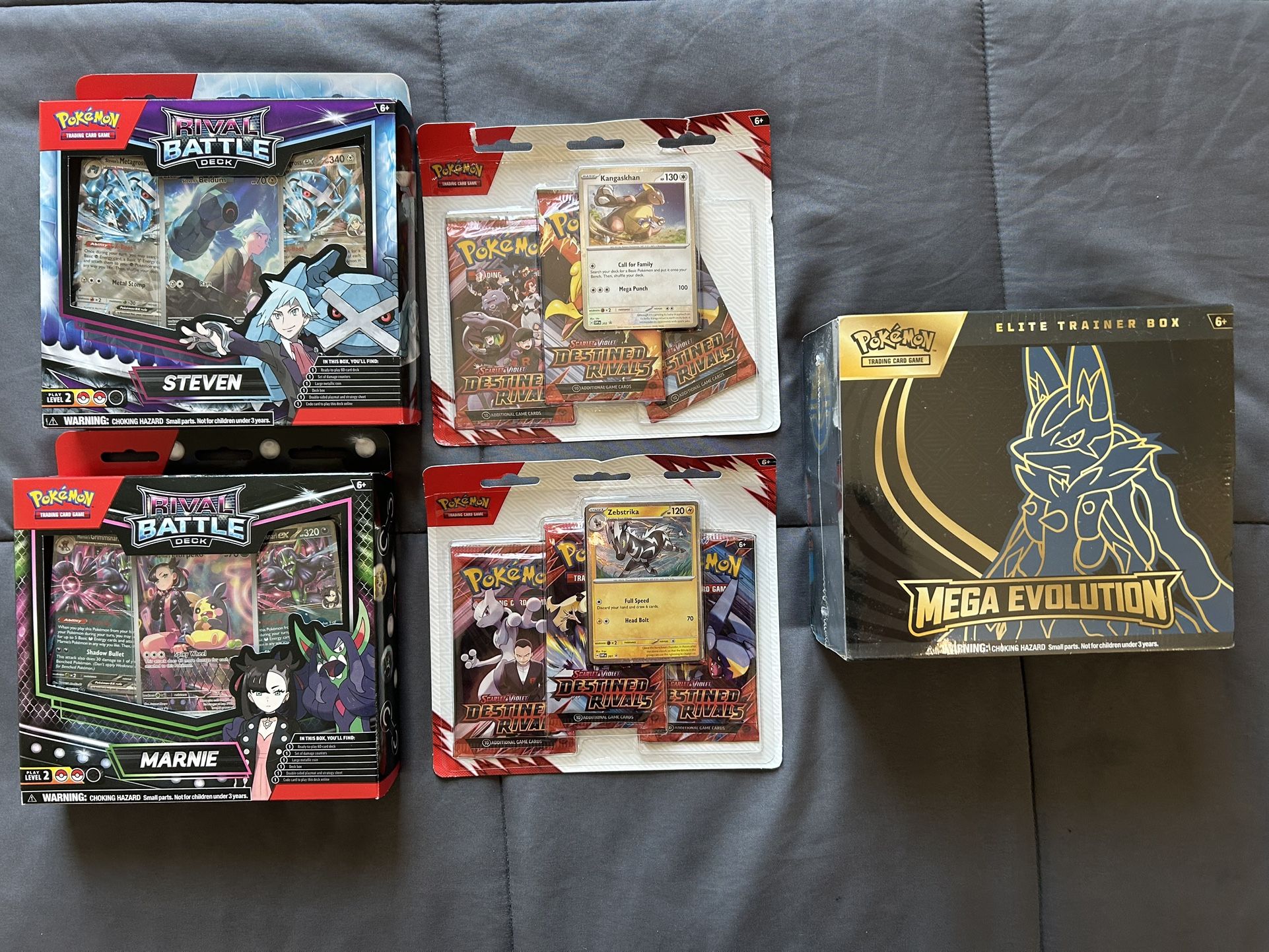 Pokemon mega evolution elite trainer box ETB destined rivals 3 pack blister sealed
