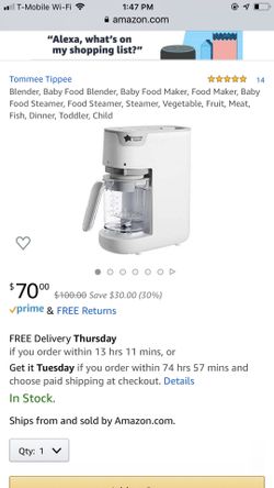 Tommee Tippee baby food maker - steam and blend all in one