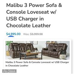 Leather Recliner Couch And Loveseat 