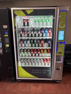 Vending machines, we are selling fairly new Glass Front drink machines credit card Ready free delivery. These machines will go fast at this cheap pre.