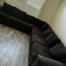 Charcoal Black Sectional 