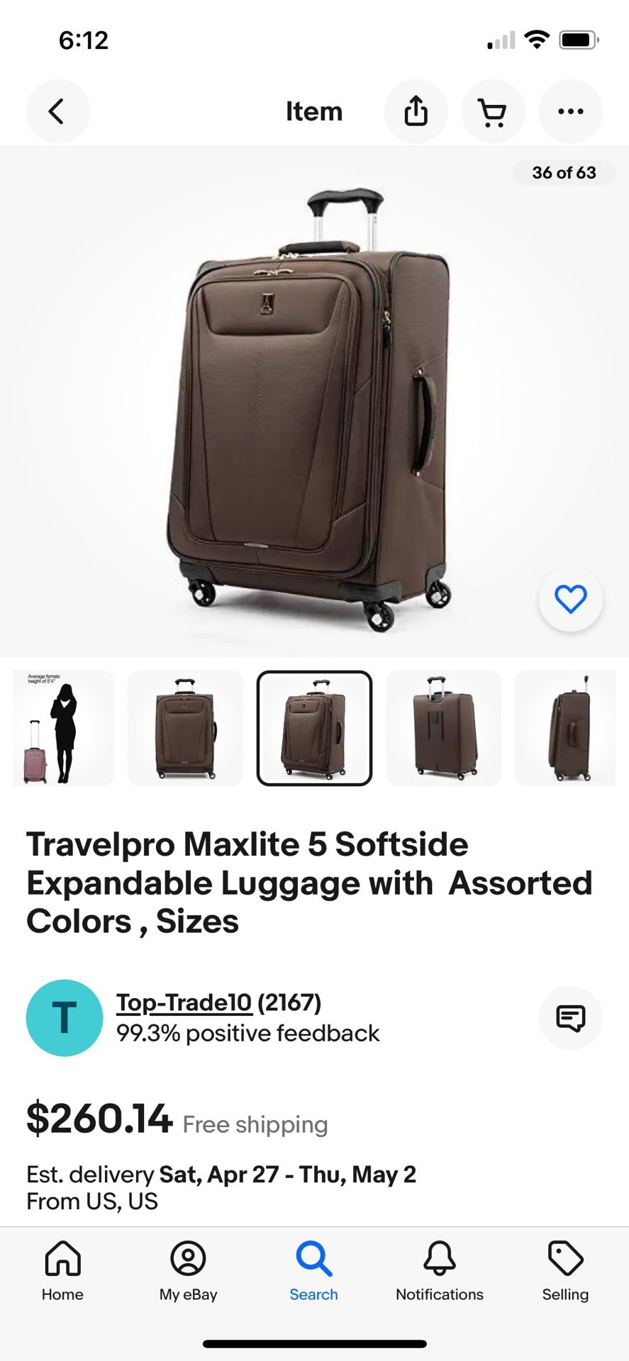 A travel Pro Max Light Suitcase