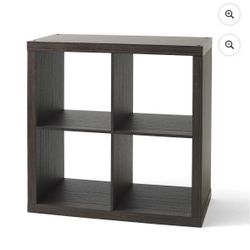 Better Homes & Gardens 4 Cube Storage Organizer, Tobacco Oak