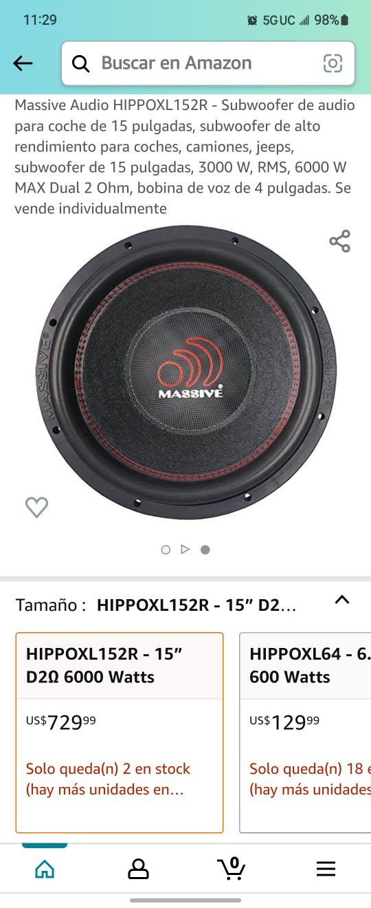 12 Massive Audio XLR22 Subwoofer 3000 RMS 6000 Pdak Each