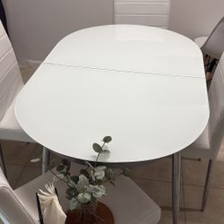 Crystal Kitchen Table With 4 Chairs 