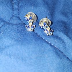 Beautiful Royal Blue Butterfly Earrings