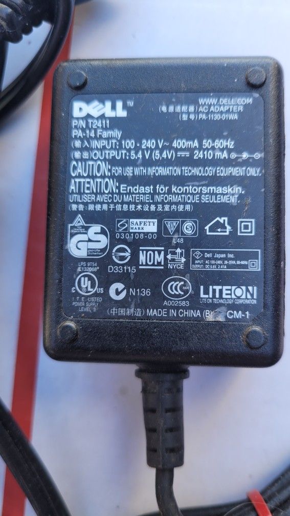 Dell Ac Adapter Model-PA-1130-01WA