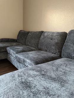 102” U-Shaped Sectional Couch 4-seat with double chaise lounges