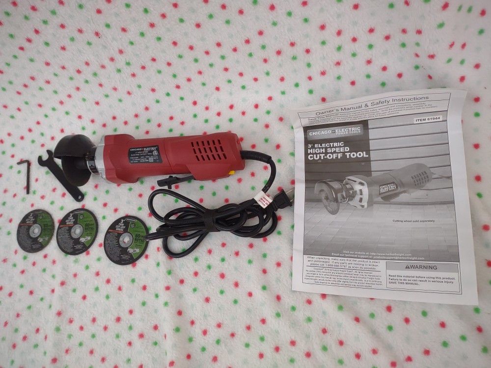 Chicago Electric Power Tools 3 in. High Speed Electric Cut-Off Tool
& Discs