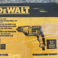 Dewalt 3/8” Keyless Chuck Drill