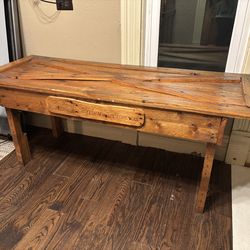 🏍 Handcrafted Indian Motorcycle Console Table – 5 ft