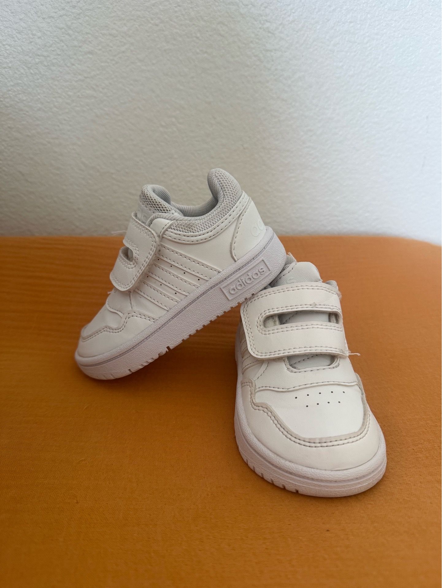 Adidas Hoops Toddler Sneakers White Velcro