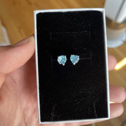 Swiss Topaz Earrings Sterling Silver Hardware